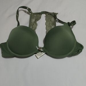 Jessica Simpson Green Lace-Back Bra
